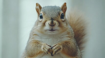 Cute squirrel close-up
