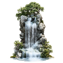 waterfall isolated on transparent background
