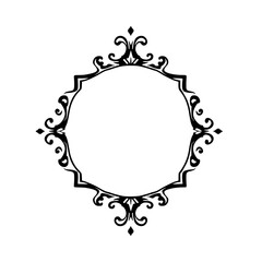 Elegant Black and White Ornamental Frame Design, Decorative Border