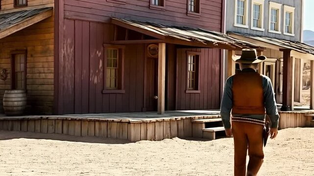 Wild West Outlaw Turns and Walks Away