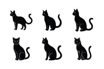 sleek cat silhouette vector modern and sharp design 3