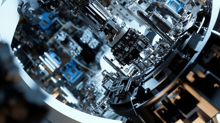 Intricate Machinery: A 3D Render of Complex Industrial Design