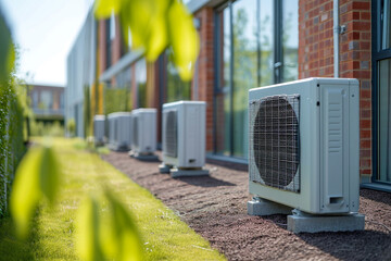 Residential buildings benefit from installation of air source heat pumps, which provide sustainable and clean energy, enhancing quality of life  