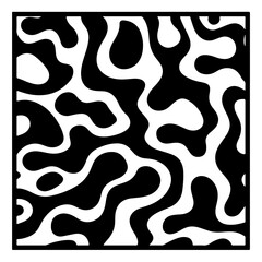 Abstract vector illustration with wavy black and white lines forming fluid patterns. Perfect for modern backgrounds, graphic design, and contemporary art projects.