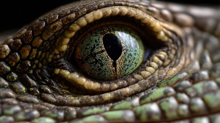 Fototapeta premium Alligator Eye: Reptilian Gaze Close-Up