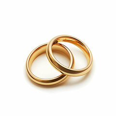 Elegant Gold Wedding Rings on a Soft Background for Romance Themes