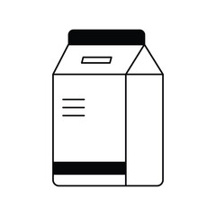 milk glyph outline icon with white background vector stock illustration