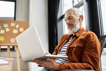 Dedicated remote worker in a relaxed, well organized office environment