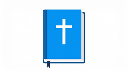 Obraz premium The holy bible and cross vector - illustration on a white isolated background wallpaper