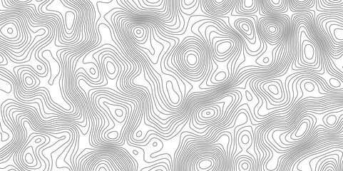 Topographic contour map. Vector cartography illustration. Modern design with White topographic wavy pattern design. Contours trails, image grid geographic relief topographic Cartography Background