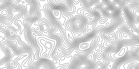 Topographic contour map. Vector cartography illustration. Modern design with White topographic wavy pattern design. Contours trails, image grid geographic relief topographic Cartography Background