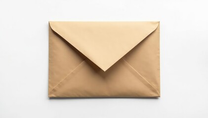 Sealed envelope on white backdrop, secrecy implied , security, incognito, mail