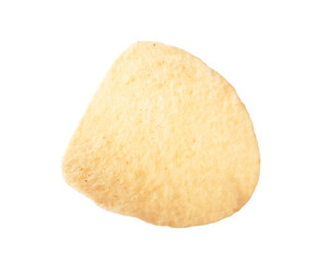 One tasty potato chip isolated on white