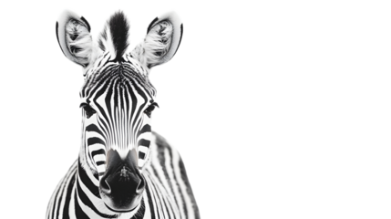 Graceful Zebra Isolated on White Background for Wildlife Designs