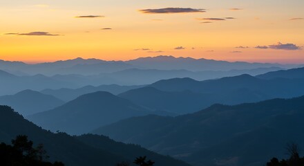 Fototapeta premium Golden Hour Hues AI Generated