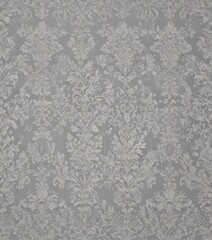 Fototapeta premium Subtle grey damask, seamless wallpaper; intricate baroque design with a delicate lace effect , texture, textile, lace