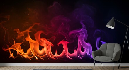 Fototapeta premium Chromatic Inferno AI Generated