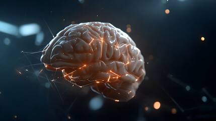 Brain power: A glowing brain illustration symbolizes intelligence, innovation, and the complexities of the human mind. The image seeks to stimulate and intrigue.
