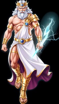 Zeus with Thunderbolt in a Casino Setting