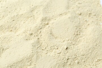 Superfood supplement. Wasabi powder as background, closeup
