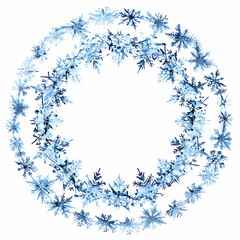 Elegant Winter Snowflake Frame for Seasonal Decoration and Design