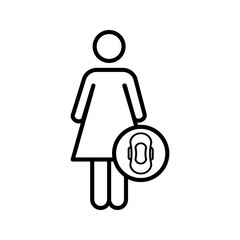 Sanitary pad icon set. Woman sanitary napkin. vector illustration on white background