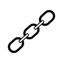 Chain, link icon vector illustration, pictogram isolated on white background. color editable