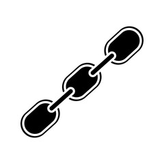 Chain, link icon vector illustration, pictogram isolated on white background. color editable