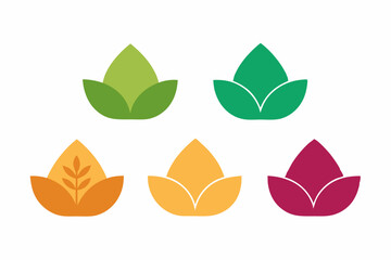 set of Herbal Powder silhouette vector illustration