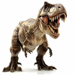 Fototapeta premium Realistic Dinosaur Model with Jaw Opened Wide in Vivid Detail