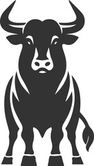 Vector bull silhouette design