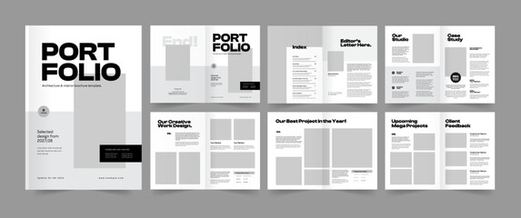 Minimal Portfolio Design, Architecture Portfolio Template and Photography Portfolio Album