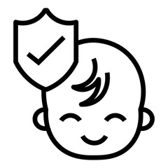 child insurance  vector icon