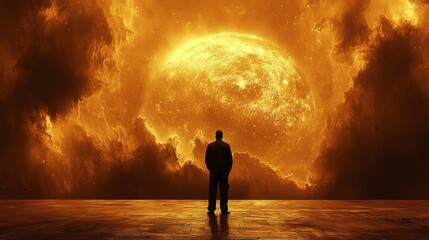 Dramatic cosmic phenomenon unknown location hyperrealistic image futuristic environment wide angle scientific exploration