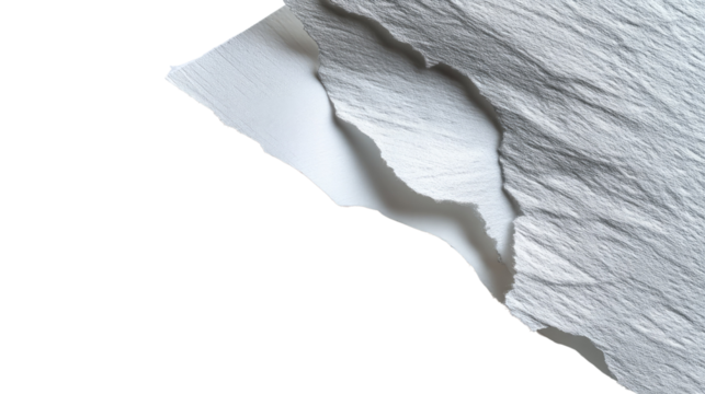 Abstract paper tear : An artistic capture of torn paper. The image showcases the paper tearing process, resulting in a captivating, tactile texture and a strong sense of abstract artistry. 