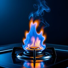 burning gas flame