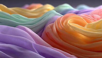Colorful fabric swirls