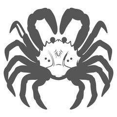 Snow Crab Silhouette Vector Illustration