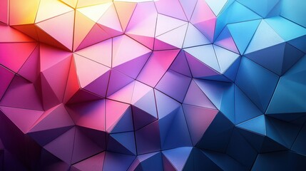 Obraz premium Light blue and light purple gradient background with geometric pattern, high-definition digital design, modern abstract concept, clean and minimalistic style, smooth color transition, elegant symmetry