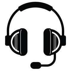 journalist element isolated radio headset on white background