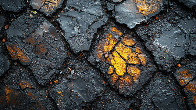 Cracked asphalt texture urban jungle image collection grungy environment close-up abstract concept