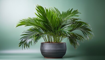 Obraz premium lush green house plant in a stylish pot on isolated background