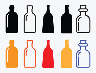 Minimalist Bottle Silhouette Vector