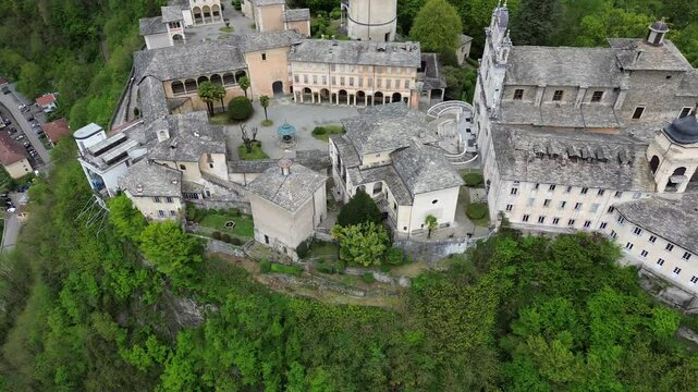 Aerial view of the Sacro Monte of Varallo Sesia