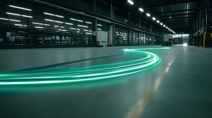 Dynamic stock data visualization warehouse digital report industrial space low angle real-time insights