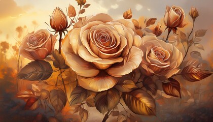 boho roses art make viewers feel joyous with their tender beauty and elegance