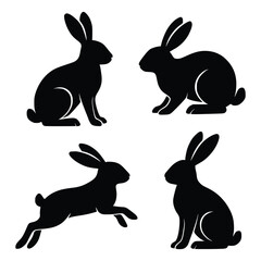 vector illustration of rabbits