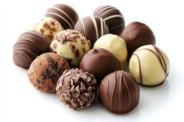 Decadent dark milk chocolate truffles a delightful assortment of creamy textures rich flavors
