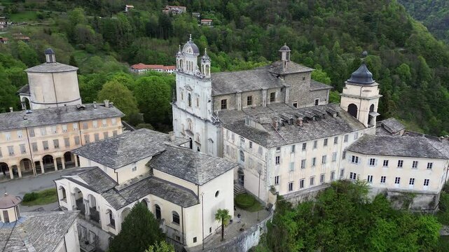 Aerial view of the Sacro Monte of Varallo Sesia