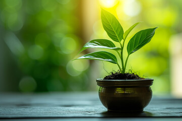 The concept of investment and interest is illustrated by the growth of a plant in a savings coin, emphasizing the potential for financial growth and returns    